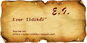 Ezer Ildikó névjegykártya